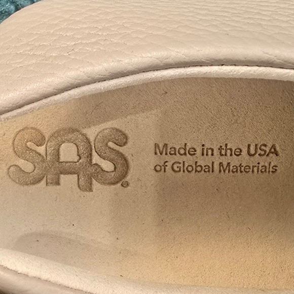 SAS Womens 7.5WW Relaxed Natural Leather Slingback Sandals Buckle Casual Comfort - Picture 9 of 10